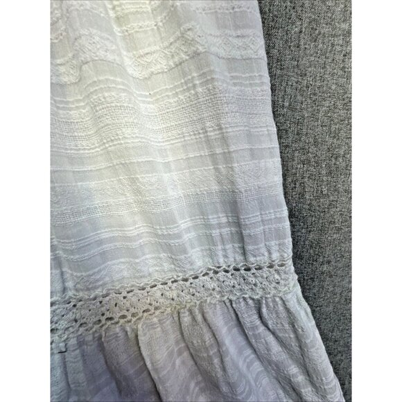 Knox Rose Womens Sundress Size M White Tiered Boho Cotton Coastal Short Shift - Picture 10 of 16